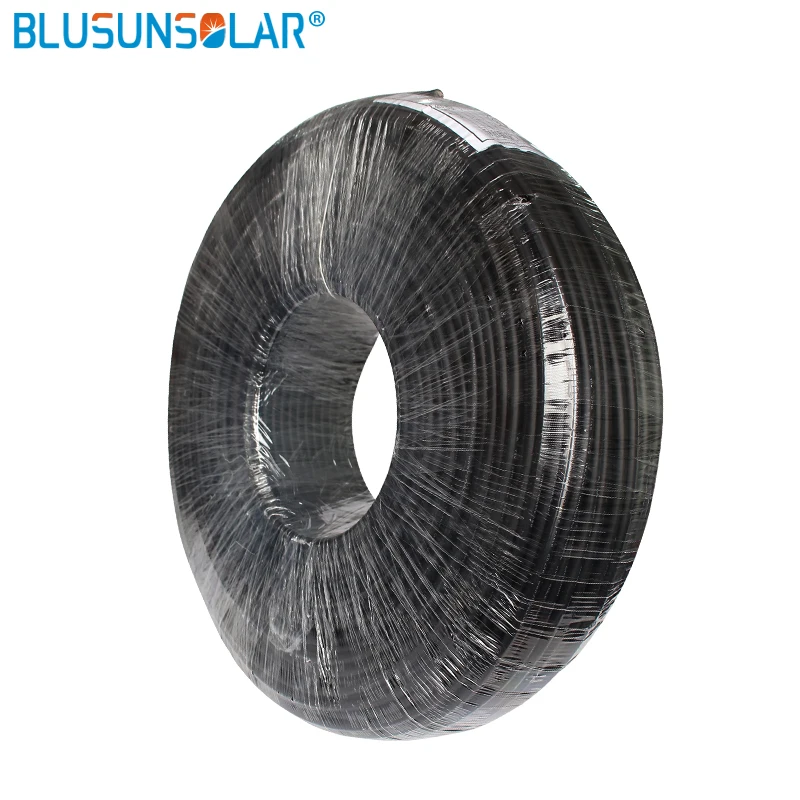 US $153.26 100 MetersRoll hot selling high quality TUV 1x10mm2 Solar Cable Wire for Solar Power System 8AWG PV Cable Black Or Red