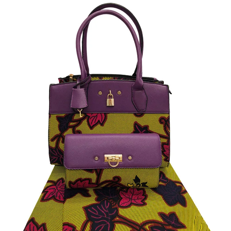 Nieuwe Print Wax Stof En Boodschappentas Te Passen Set Afrikaanse Katoen Wax Stof Causale Tote Met Stof Voor Party gebruik Nieuwe Print Wax Stof En Boodschappentas Te Passen Set Afrikaanse Katoen Wax Stof Causale Tote Met Stof Voor Party gebruik