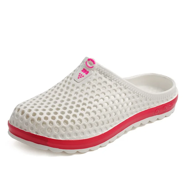 Men Slippers 2021 Summer Clogs Unisex Beach Slipper Lightweight EVA Couple Flip Flops Quick Dry Garden Shoes Lovers Pool Sandals white