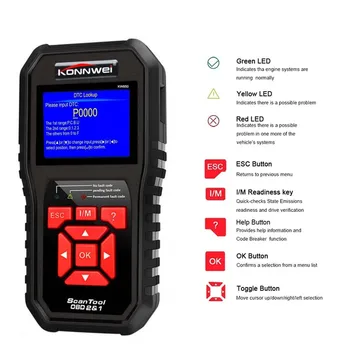 

Newest KONNWEI KW850 OBD2 Auto Car Diagnostic Scanner Tool Code Reader Scanning Machine