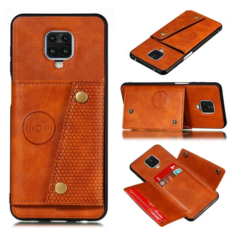 xiaomi leather case case Đa Chức Năng Khe Cắm Thẻ Đứng Dành Cho Xiaomi POCO X3 NFC Ốp Lưng Ví Bao Da Cho Xiaomi Redmi K30 K20 note 9S 8A 8T 8 Pro Lật xiaomi leather case card