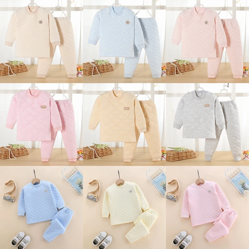 

Boys Girls Pajamas Set Kids PJS 2020 Spring Fall Autumn Winter Thick Warm Toddler Children Top and Pants