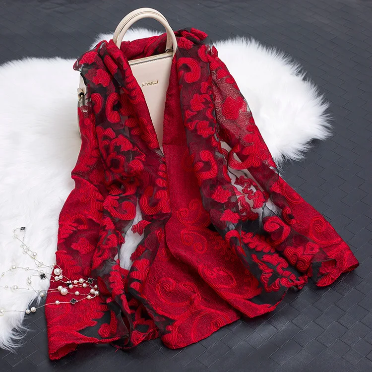 

2019 New Womens Summer Beach Shawl Breeze Soft Thin Lightweight Sheer Wrap Organza Gauze Scarf