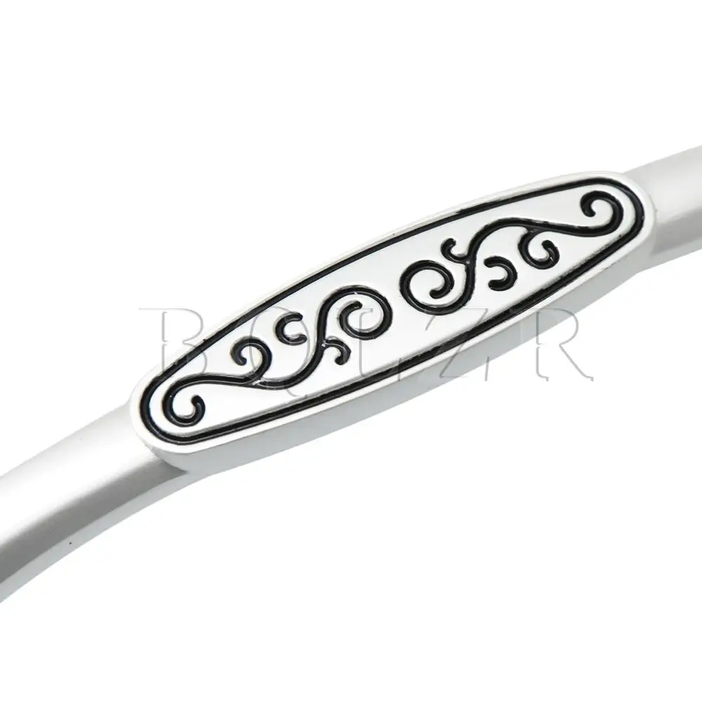 BQLZR серебряные для шкафа аппаратная ручка вытяжной поверхности черный Печатный пакет из 2