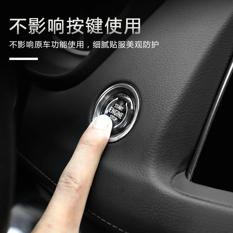 Настоящий углерод fieber старт остановить двигатель Кнопка Decoration interiorring ключ зажигания отверстие для Cadillac XT5 SRX XT4 CT6 XT6 XTS