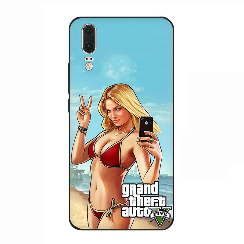B2 EWAU Grand Theft Auto GTA V силиконовый телефон чехол для Huawei P8 P9 P10 P20 P30 Lite Mini Pro P Smart Z Plus - Цвет: B2