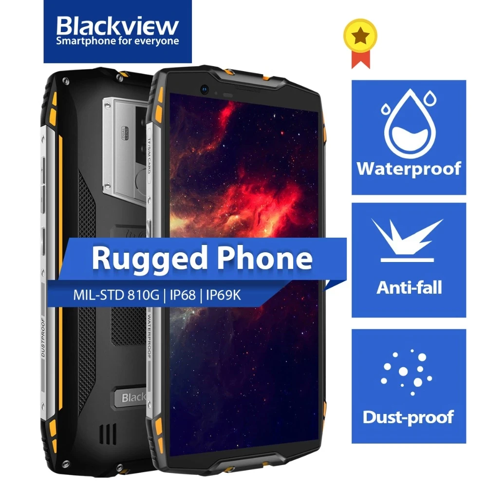 

Blackview BV6800 Pro Android 8.0 Mobile Phone 5.7" MT6750T Octa Core 4GB+64GB 6580mAh IP68 Waterproof NFC Rugged 4G Smartphone