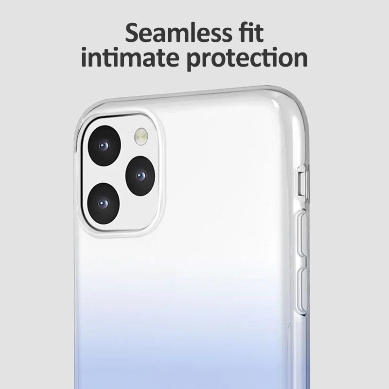 Градиентный цветной чехол для телефона s для Iphone 11pro Max Тонкий чехол для телефона защитный чехол Мягкий ТПУ защитный чехол