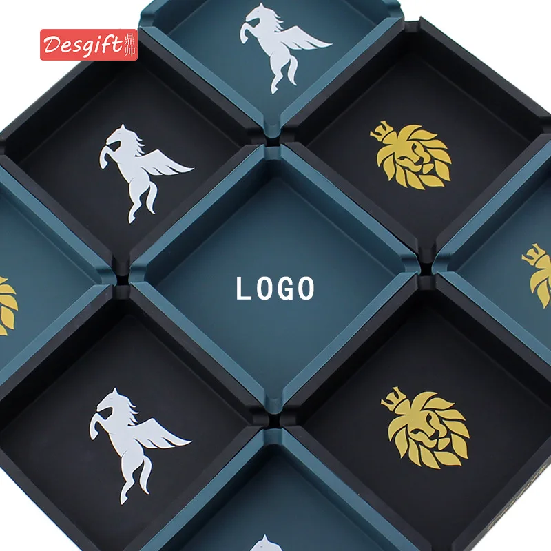 Silica Gel Ashtray Large Size Ashtray Square Ashtray Customizable Logo Advertisement Ash Tray Gift Cool Smoking Set