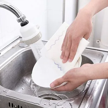 

Faucet pressurized water saver electroplating three adjustment universal rotation spatter proof faucet head