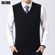 Aliexpress - 2021 New Fashion Brand Sweater Man Pullovers Vest Slim Fit Jumpers Knitwear Sleeveless Winter Korean Style Casual Clothing Men