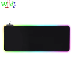A almofada do rato do jogo do tamanho grande rgb conduziu a luz luminosa almofada do rato do jogo usb conduziu a esteira antiderrapante do cobertor do teclado