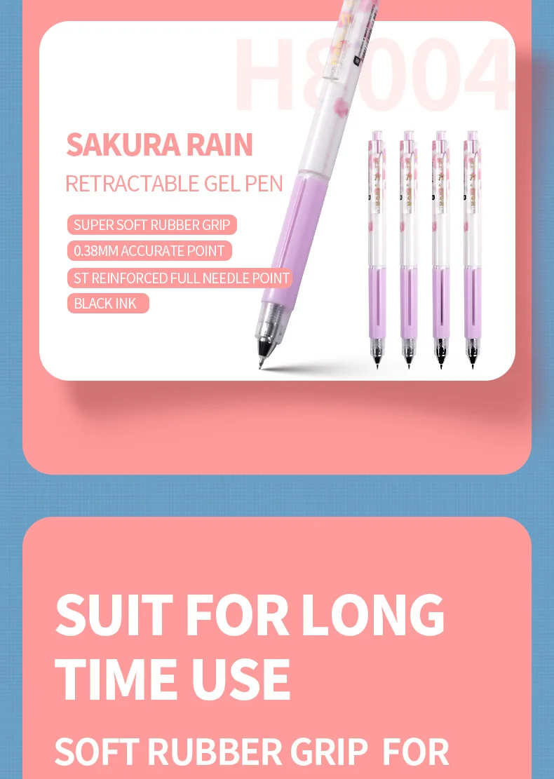 M e G Sakura Rollerball Gel Pen,