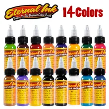Новая татуировка 14 цветов татуировки набор чернил 1 унция 30 мл/бутылка поставки