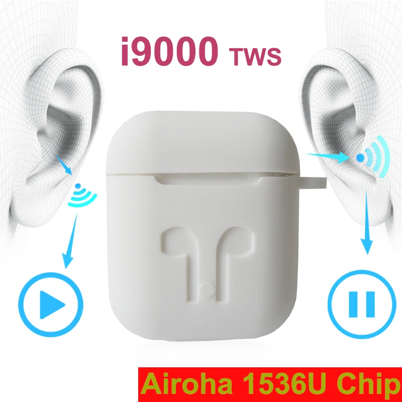 

Original i9000 TWS Arie 2 Wireless bluetooth Headphone 8D Super Bass Bluetooth 5.0 Earphone 1:1 in ear Smart sensor earbuds