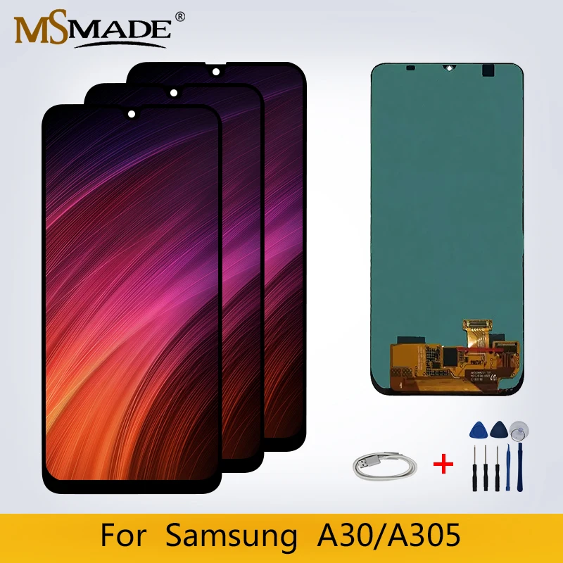 Для samsung Galaxy A30 ЖК-дисплей сенсорный экран дигитайзер Запасные части для A305/DS A305FD A305A ЖК-дисплей