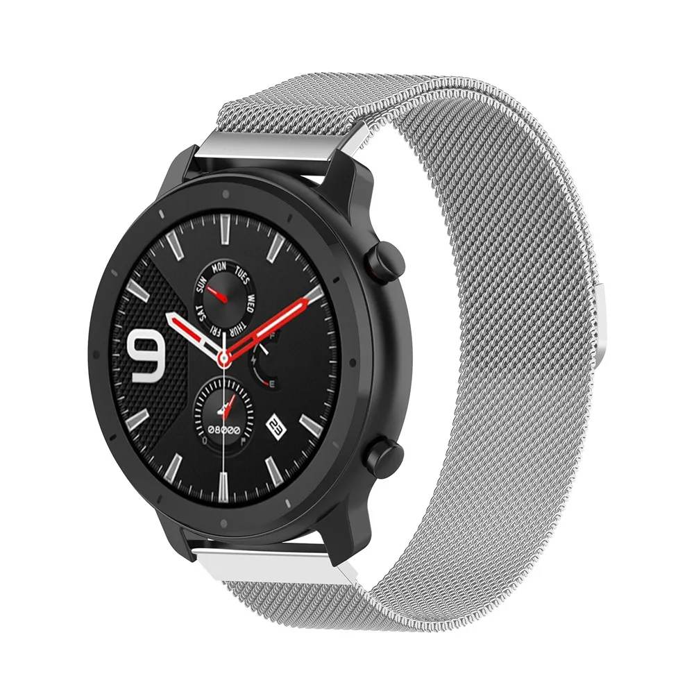 Металлический ремешок из нержавеющей стали для Xiaomi Huami Amazfit GTR 42 мм 47 мм браслет на запястье для Huami Amazfit Bip BIT Молодежный ремешок для часов