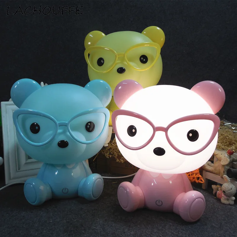 

Cartoon Bear Led Night Light Kids Gift Novelty USB Table Lamp for Kids Room Baby Christmas Home Decor Touch Switch Luminaire