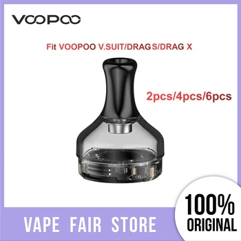 

2pcs/4pcs/6pcs Original VOOPOO PnP MTL Pod 2ml Capacity Fit PnP coils Fit VOOPOO V.SUIT Kit/VOOPOO DRAG X Kit/VOOPOO DRAG S Kit