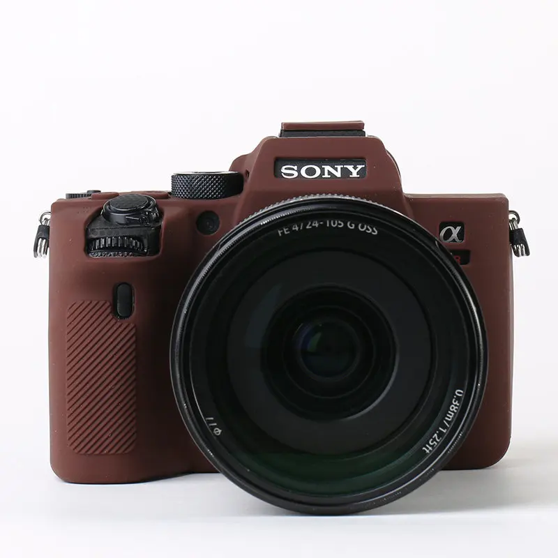 A7R IV A7R4 Brown Силиконовая кожа брони чехол корпус протектор для sony A7 III/A7R III/A7M3 A7RM3/A9 ILCE-9/A7R IV A7RM4 камеры только - Цвет: A7R IV A7R4 Brown