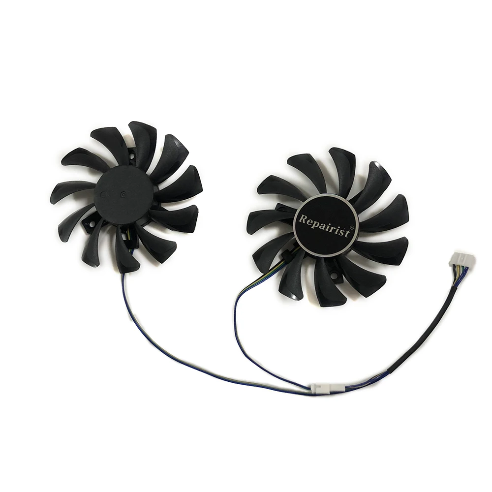 2 шт./компл. 4pin 75 мм GA81S2U охлаждающий вентилятор GPU для Powercolor RX 560D R7-260X HD7750 HD7770 Графика охлаждения в качестве замены
