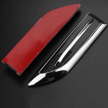 

Replacement Air Flow Sticker Side Vent Decal ABS Plastic 19x5cm Accessories Universal 3D Shark Gills