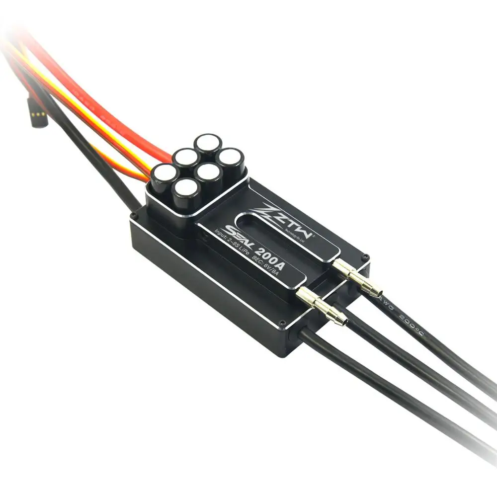 ZTW Seal ESC 90A/130A/160A/200A бесщеточный электронный регулятор скорости 2-8S SBEC 3A ESC для RC лодки гоночные детали для корабля