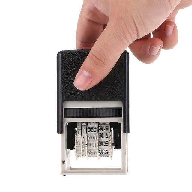 1PC Date Stamps Mini Words Wheel Scrapbooking Supplies ABS Account Roller Seal DIY Office Supplies Mud Set Date Seal Date Stamps 4