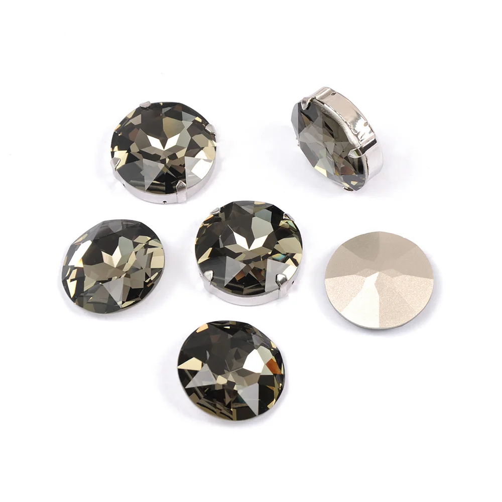 CTPA3bI Best Blank Diamond Color Crystal Material Round Shapes Pointback Sew On Rhinestones DIY Clothing Bags Handicrafts Crafts