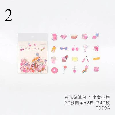 2 40 шт. Kawaii Planet декоративные наклейки s милые декоративные наклейки s Бумага Клейкая наклейка для детей DIY Скрапбукинг дневник принадлежности - Цвет: 2