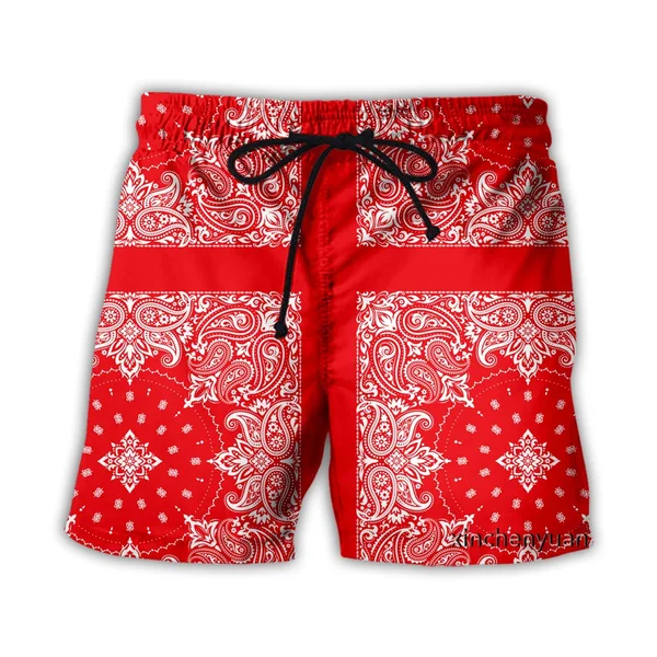 Blood Gang Bandana 3D Print Causal Clothing New Fashion Men Women Shorts Plus size S-7XL