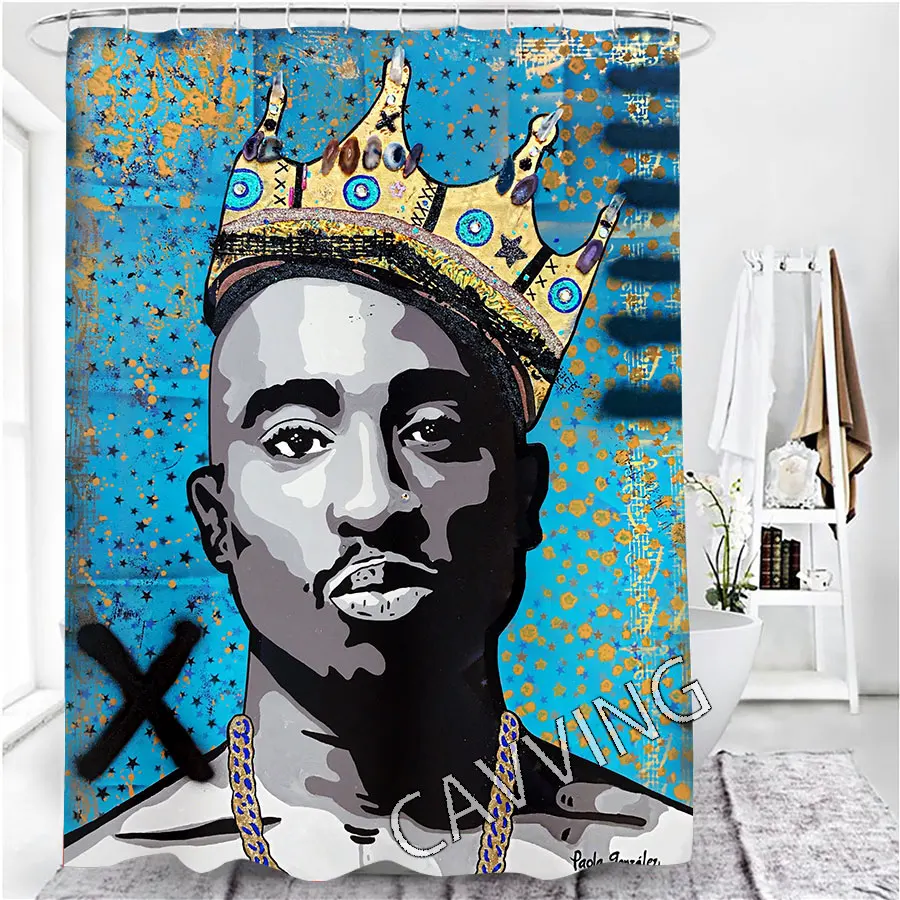 net curtains CAVVING 3D Print TUPAC 2PAC Shower Curtain Waterproof Bathroom Curtain Anti-slip Bath Mat Set Toilet Rugs Carpet Home Decor H02 Curtains best of sale