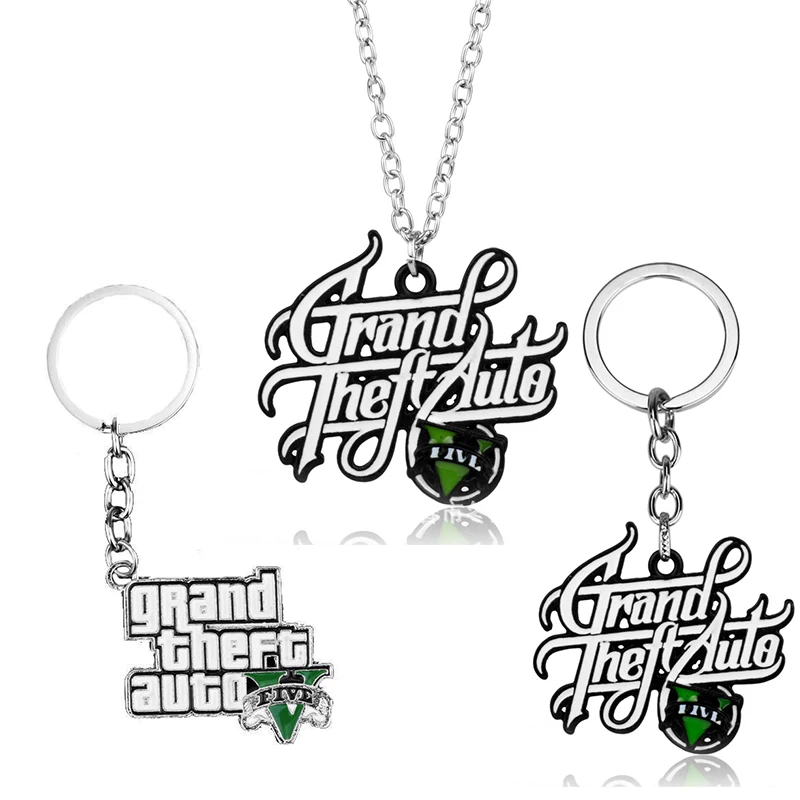 Горячая Распродажа игры PS4 GTA V большой брелок Theft Auto 5 Xbox ПК с эмблемой Rockstar для