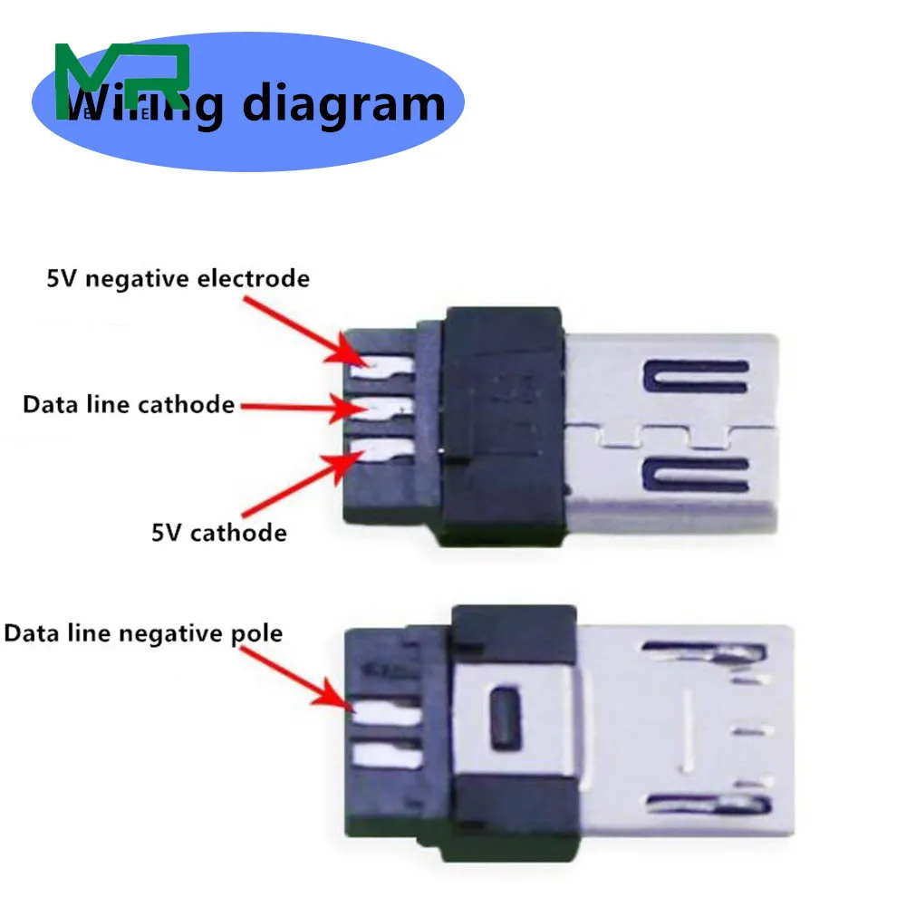 USB Мужской 5P сварочный штекер DIY аксессуары для линии передачи данных интерфейс с пластиковый чехол
