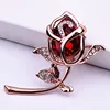 Red Rose Brooches Opal Stone Flower Brooch For Women Fashion Rhinestone Suit Pins Clothing  Jewelry accesorios mujer Gifts ► Photo 2/6