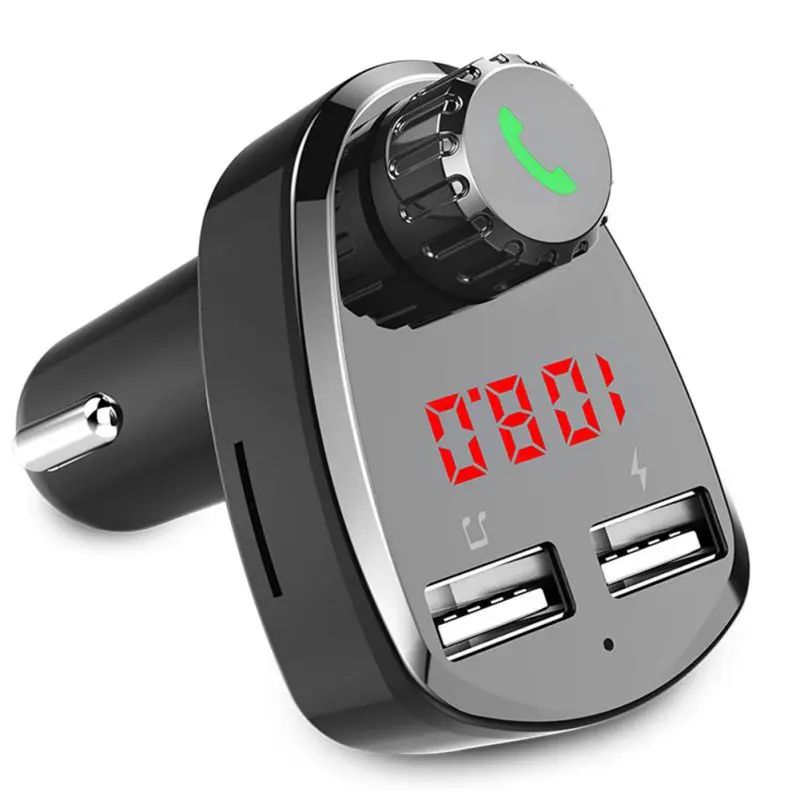 ONEWELL, двойной USB 4.1A, автомобильное зарядное устройство, автомобильный mp3-плеер, громкая связь, беспроводной Bluetooth, fm-передатчик, комплект, ЖК-цифровые часы