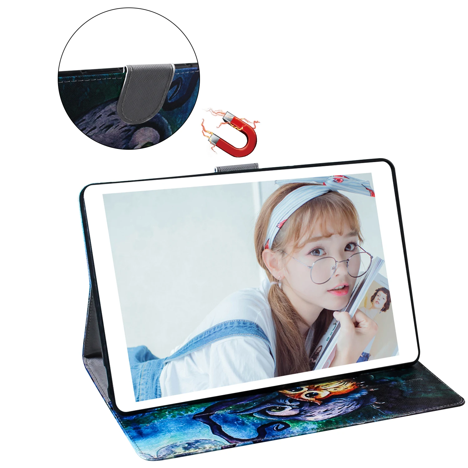 Чехол Кошелек для планшета Samsung Galaxy Tab A 10 1 T510 T515|Чехлы планшетов и электронных