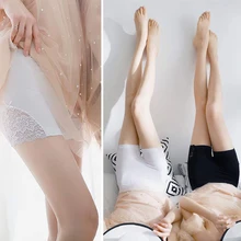 

Summer women's side lace mid-waist and abdomen three-point anti-lighting butt-lifting panties