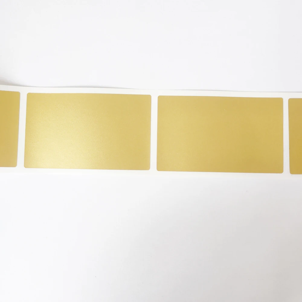 

200 sheets 35x58mm golden SCRATCH OFF sticker DIY manual hand made scratched stripe card film