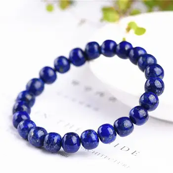 

High Quality Natural Lapis Bracelet 10MM Round Lapis Beads Bracelet for Women Man Bracelets Jewelry