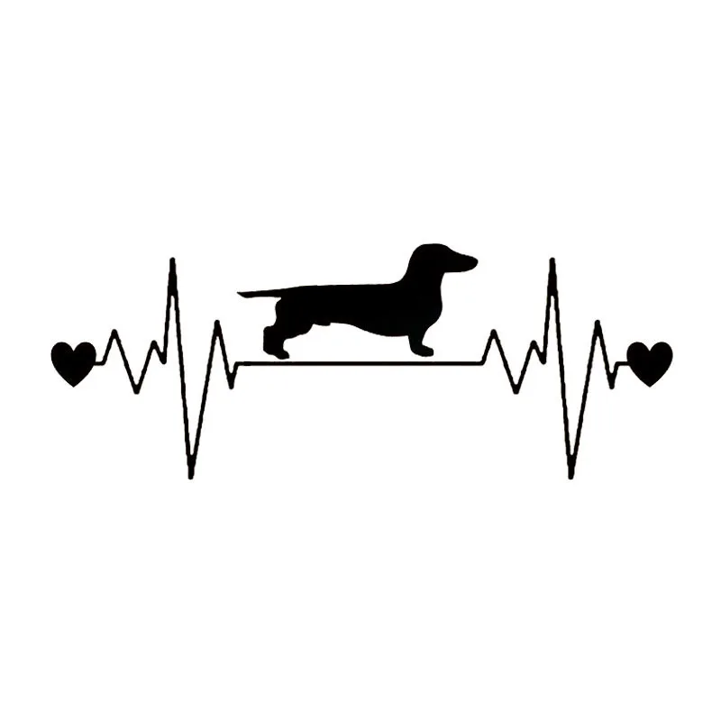 

CTCM 20 * 7.4CM sausage heartbeat reflex truck decoration, black / silver, scratch covered PVC waterproof vinyl car sticker,