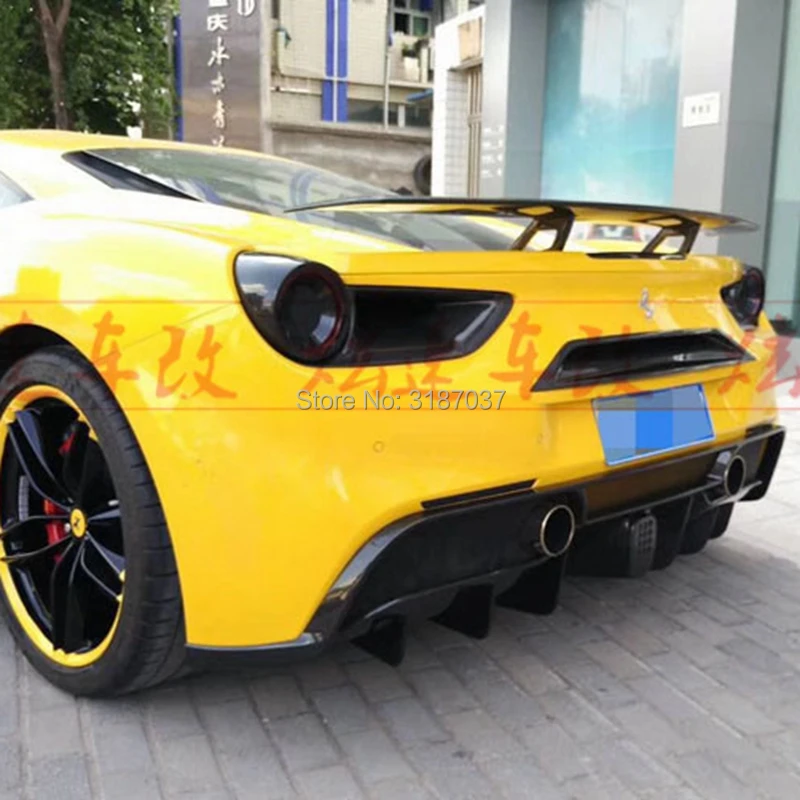 Для Ferrari 488 spider для Ferrari 488 GTB задний sCarbon волокно заднее крыло багажника спойлер задний спойлер на крышу крыло багажника Крышка для губ
