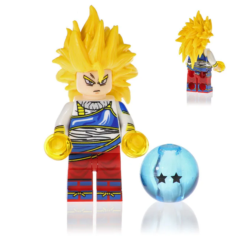 Одна продажа строительных блоков Dragon Ball Z Сон Гоку Вегета Recoom Raditz Krillin фигурки