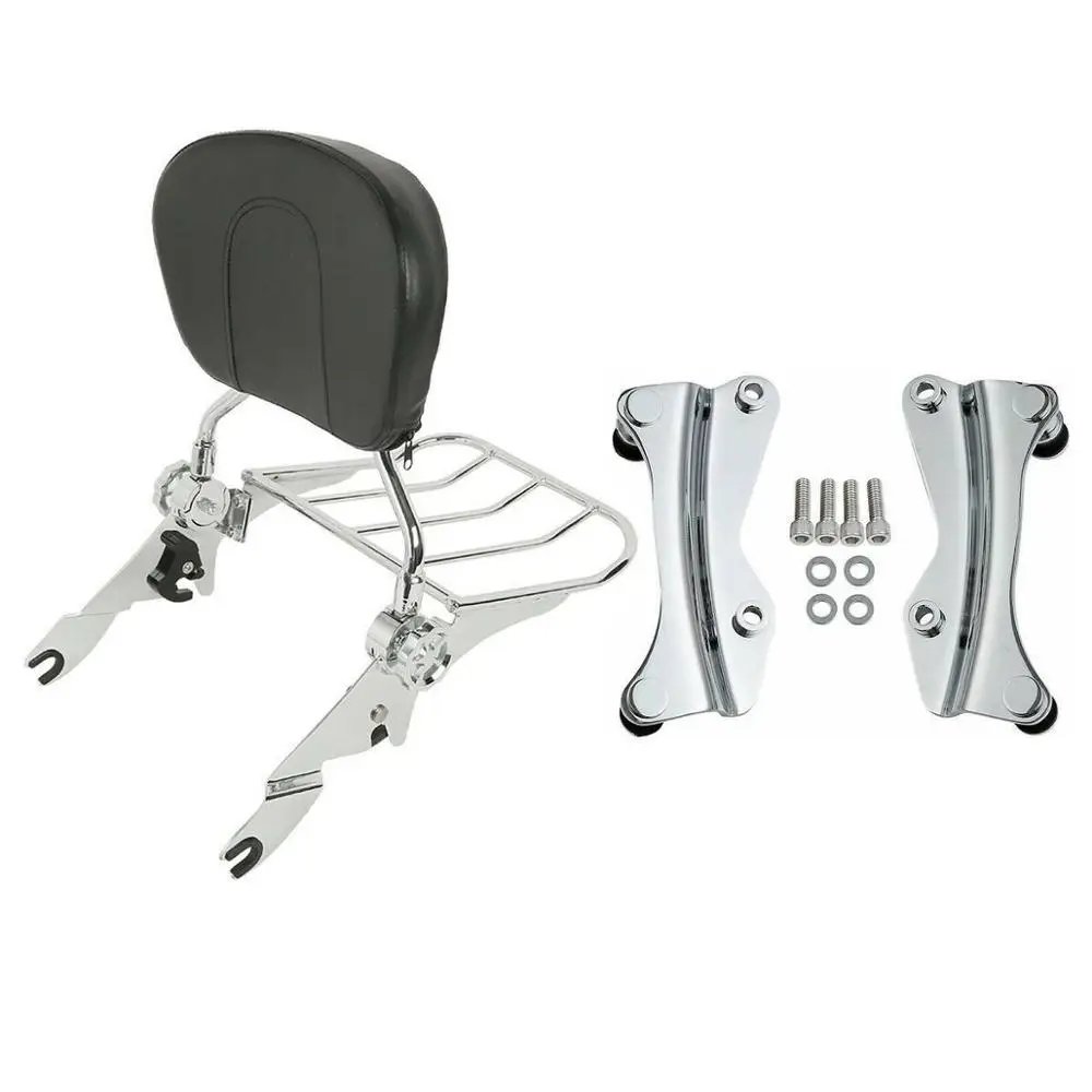 Motorcycle Detachable Backrest Sissy Bar Rack Docking Hardware For