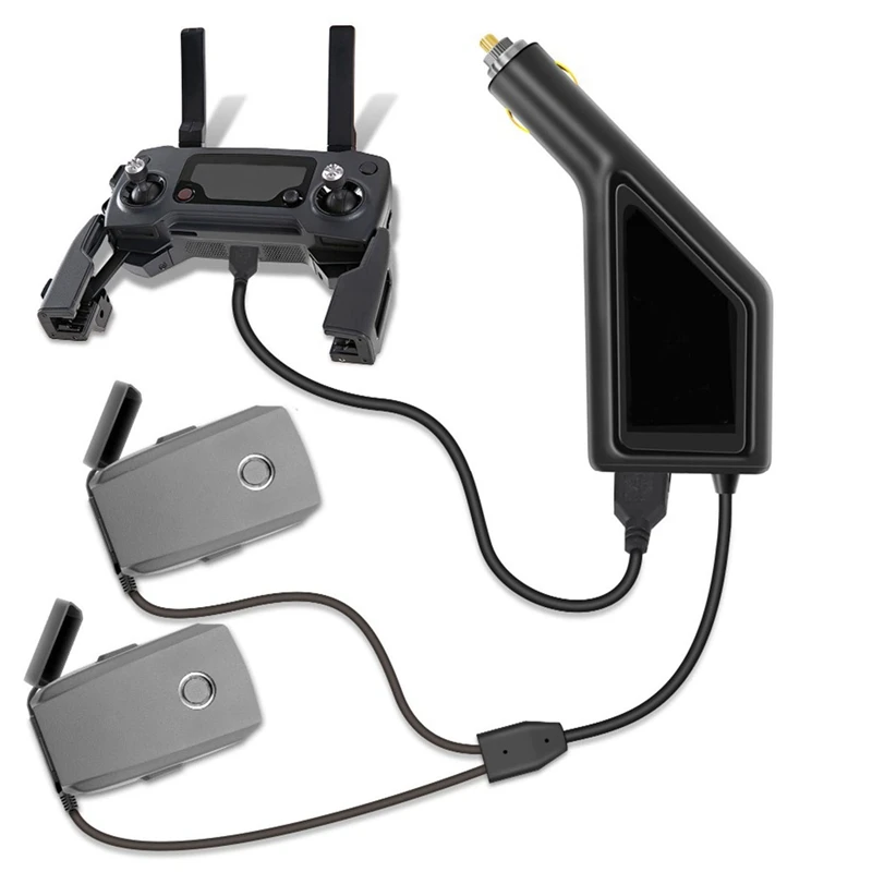 Аксессуары для автомобильного зарядного устройства применимы для Dji Mavic 2 Pro, Zoom, Dual-Charge автомобиля пульт дистанционного управления батарея двойной зарядки