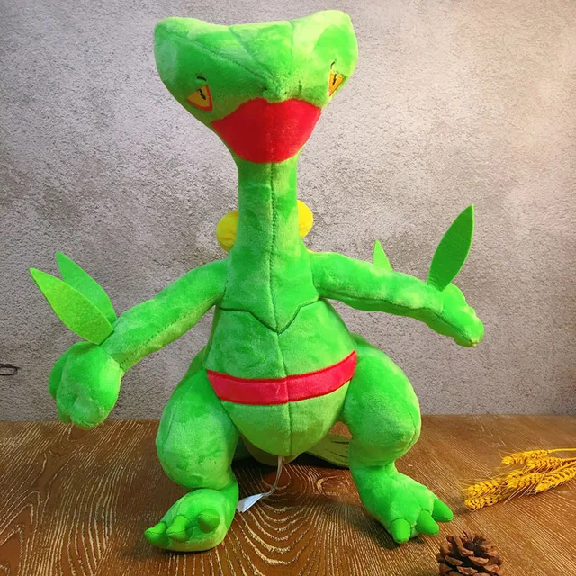 Japan Original Anime Games Pokemon Sceptile Plush Toy Doll 32cm High Quality