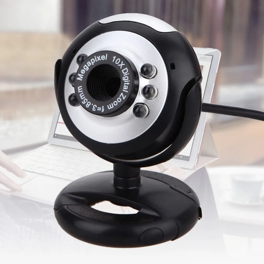 Usb видео веб камера шесть огней ночного видения привод Бесплатная Клип компьютер