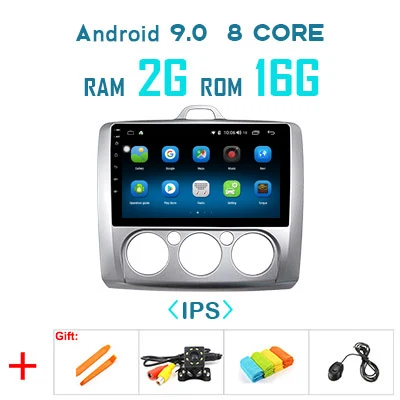 1280*720P Android 9,0 4G 64G Carplay радио для Ford Focus 2 Mk 2 2004-2011 Навигация ips экран DSP зеркальное соединение без DVD плеера - Цвет: 9.0 2G 16G