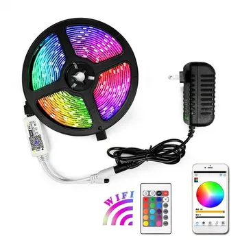 

Wifi Light Belt Set 300 Lights Drip Waterproof 2835 Colorful Rgb Light Bar 24 Key Smart Controller Set