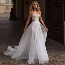 Verngo свадебное платье в стиле бохо,, сверкающие свадебные платья, открытая спина, ТРАПЕЦИЕВИДНОЕ свадебное платье, платье невесты, Vestido Noiva Trouwjurk